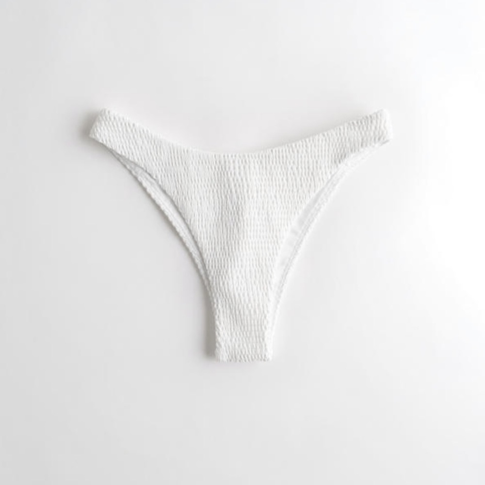 Hollister High Leg Smocked Bikini Bottom